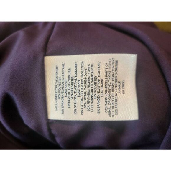 Land's End Coat Women's 1X 16W 18W Purple Quilted Down Puffer Warm Insulated - Picture 5 of 6